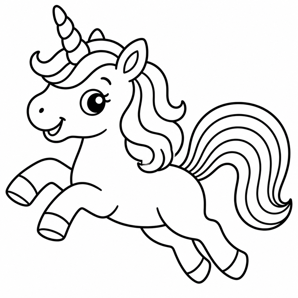 Unicorn Coloring Book for Kids – Digital Version (PDF)