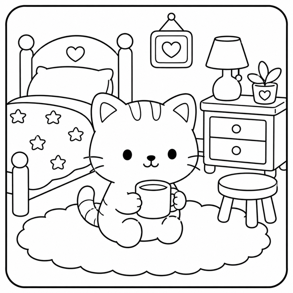 Guide on choosing a color palette for the Cozy Cat Coloring Book with tips and inspiration for coloring.