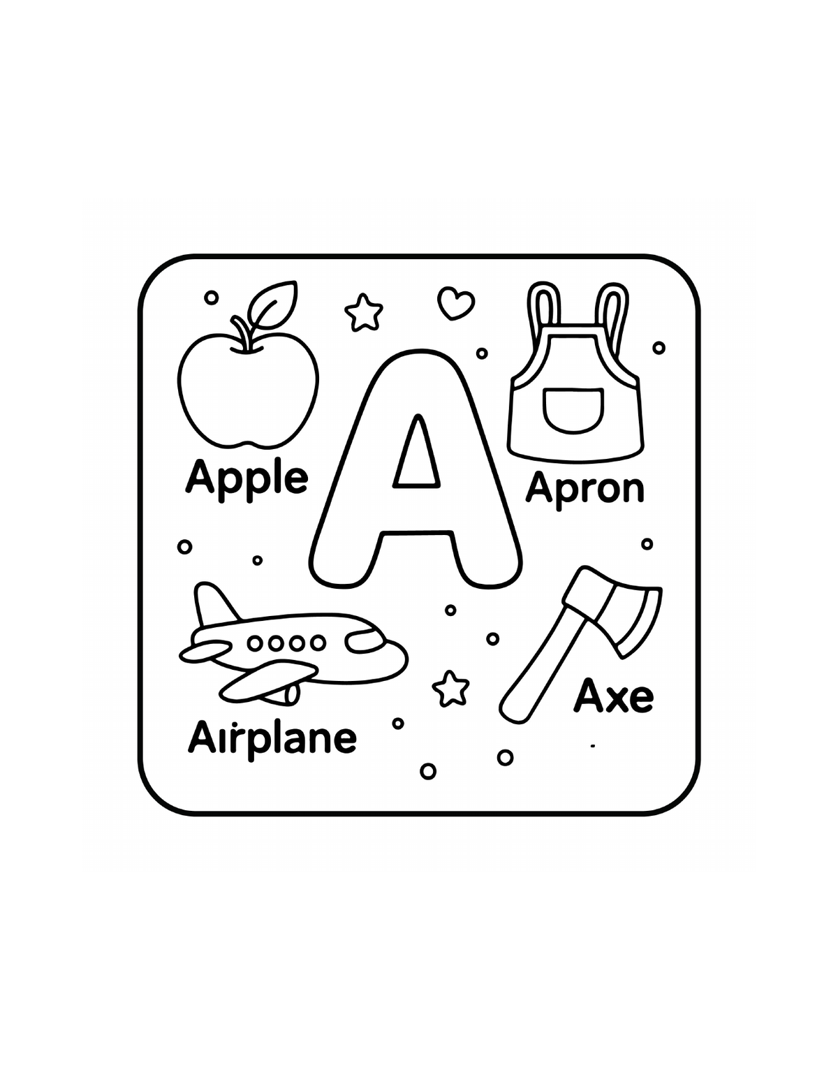 ABC Alphabet Coloring Book for Kids – Printable PDF (26 Pages)