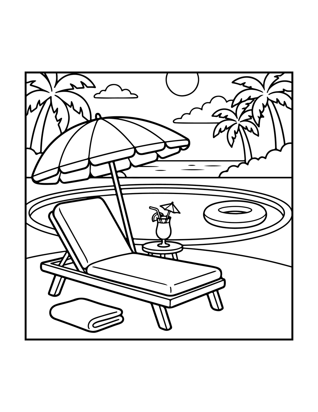 Bold & Easy Beach Fun Coloring Book – Digital Version (PDF