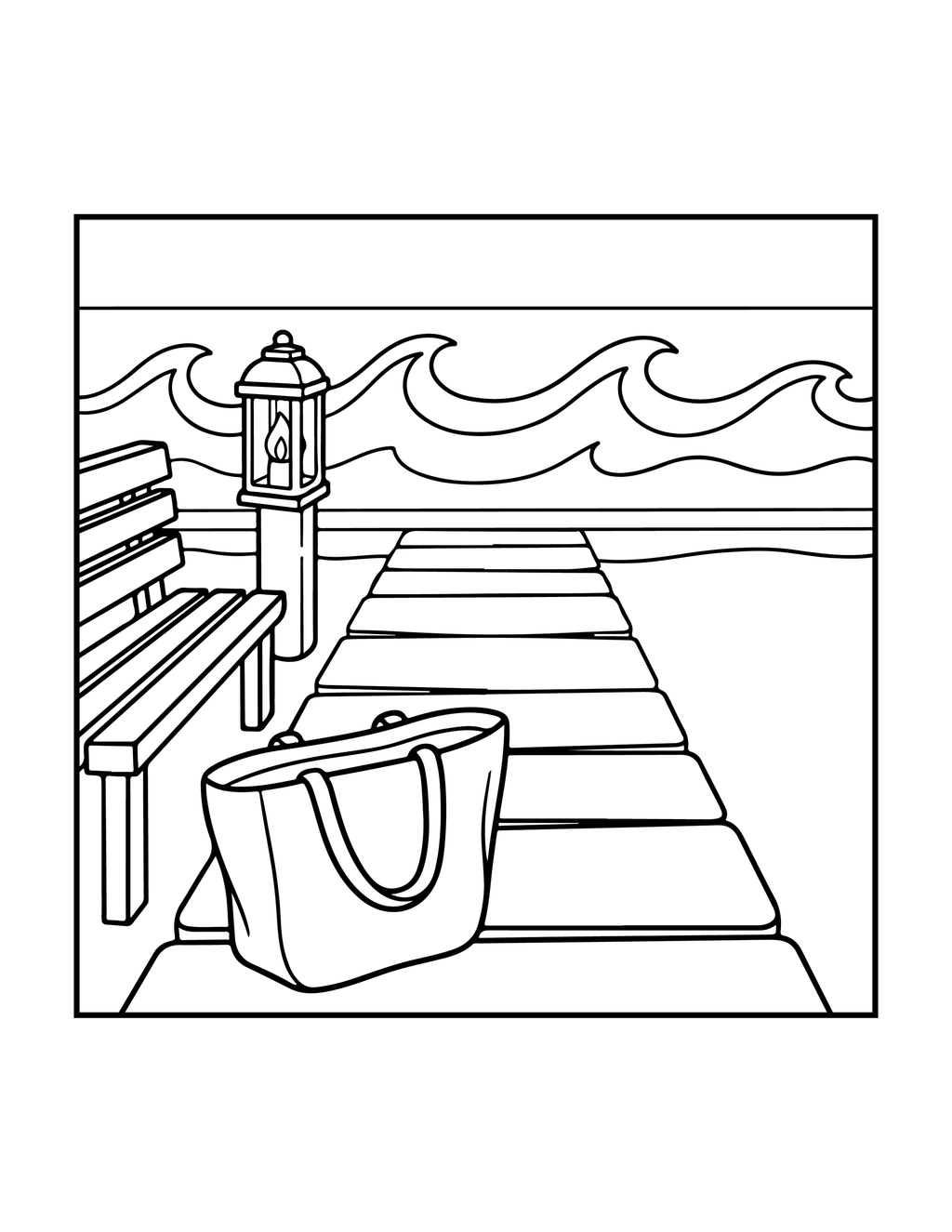Bold & Easy Beach Fun Coloring Book – Digital Version (PDF