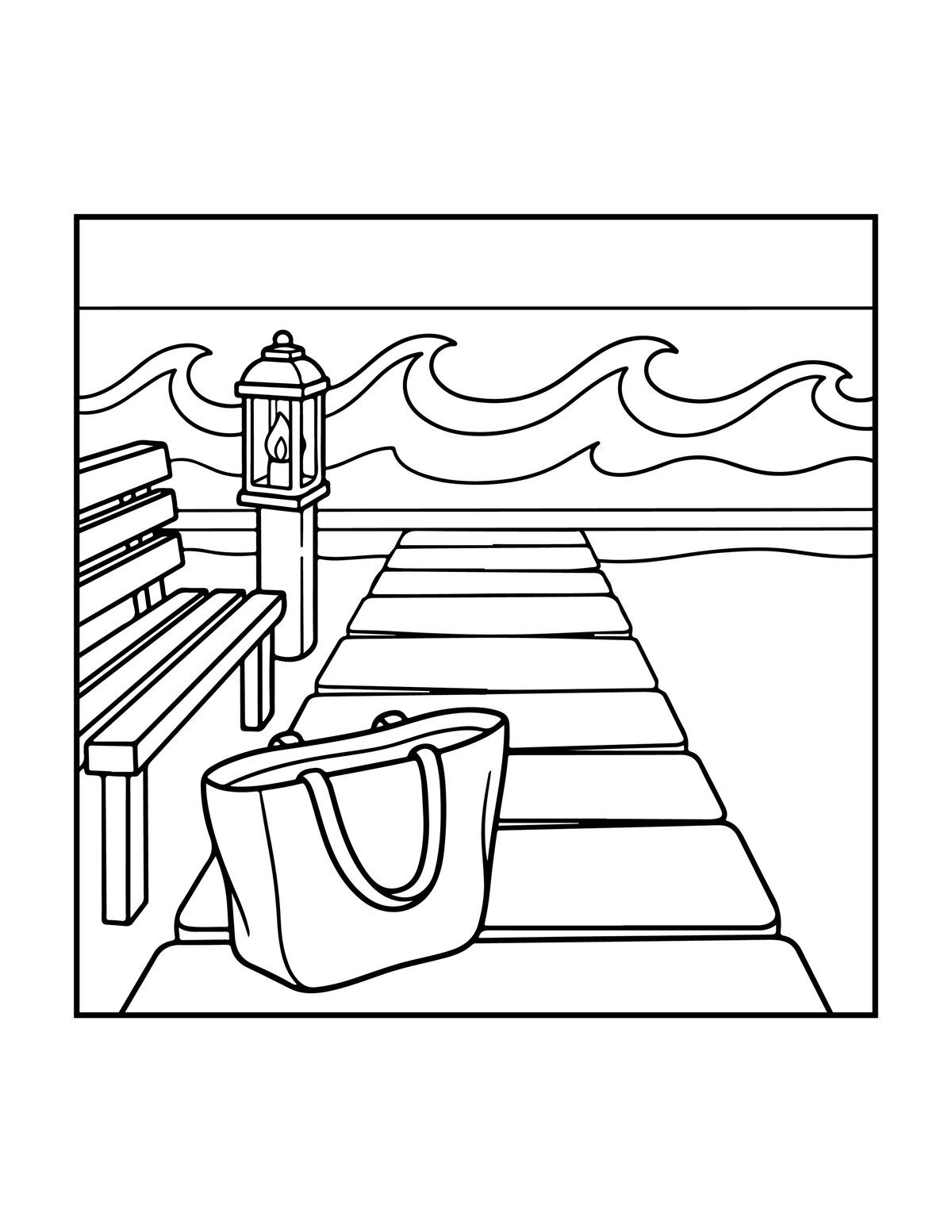 Bold & Easy Beach Fun Coloring Book – Digital Version (PDF