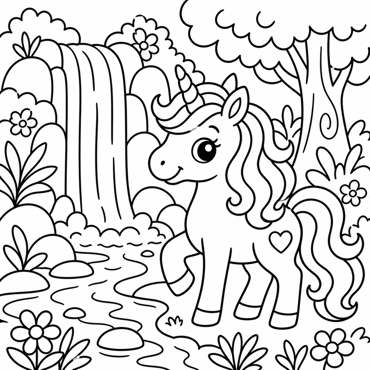 Unicorn Coloring Book for Kids – Digital Version (PDF)