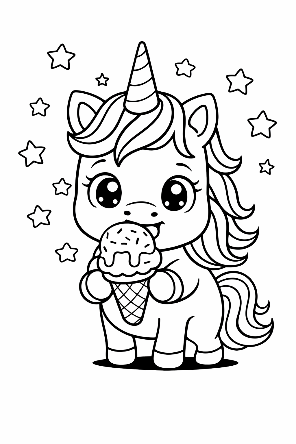 Unicorn Coloring Book for Kids – Digital Version (PDF)
