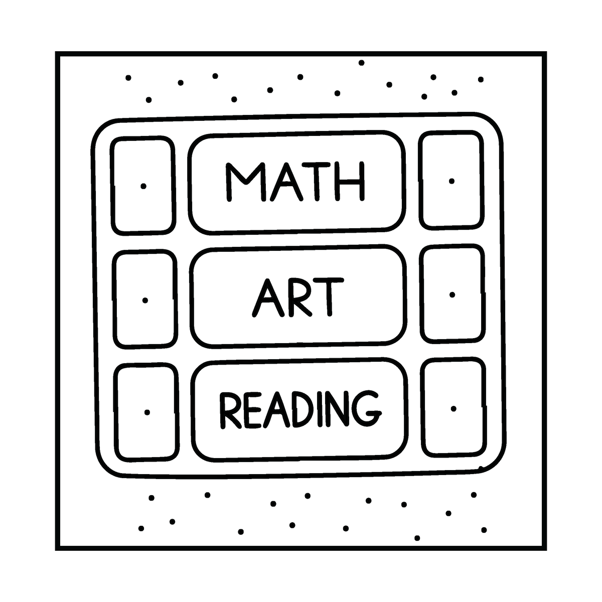 Back to School Bold and Easy Coloring Book for Kids – Digital Version (PDF