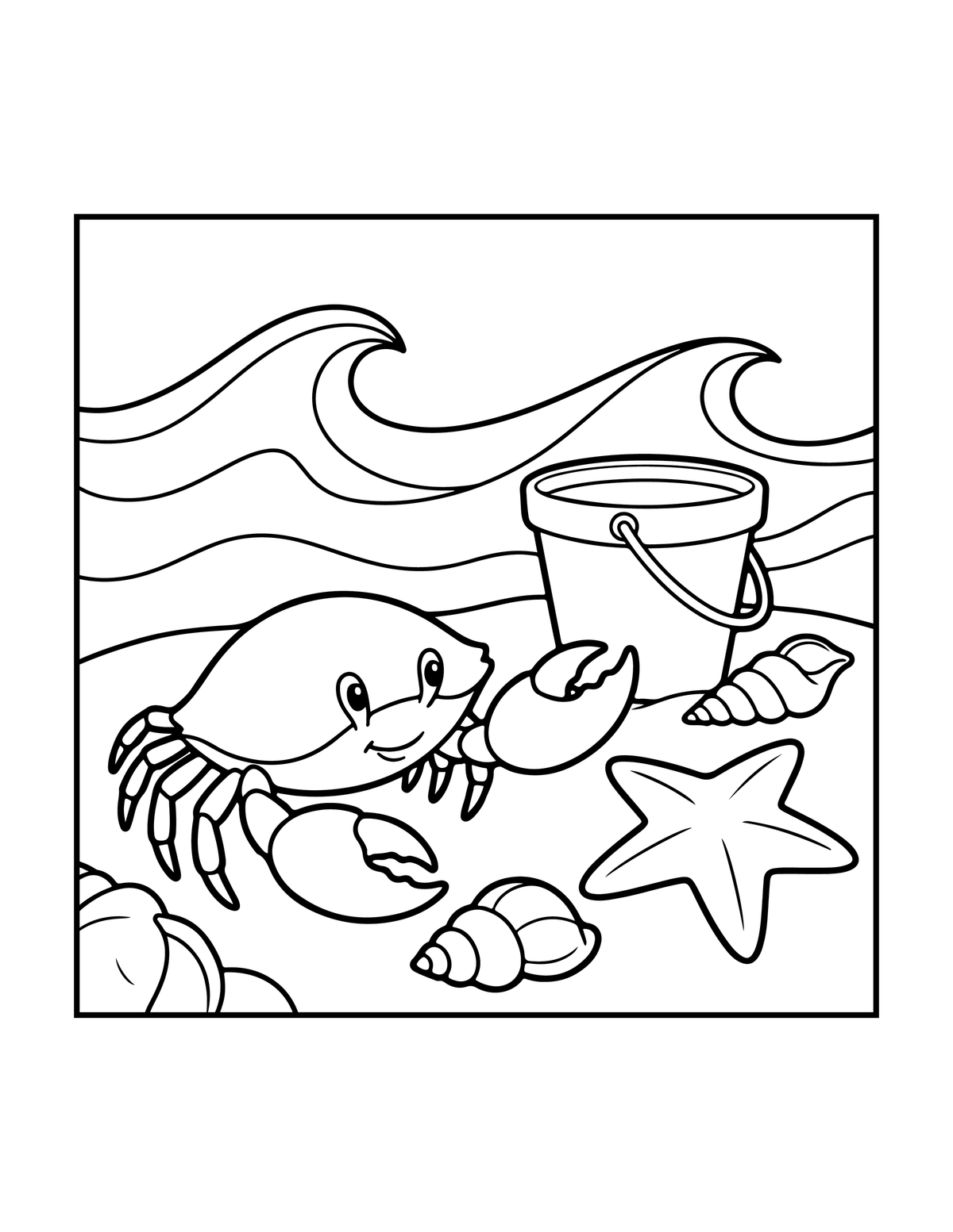 Bold & Easy Beach Fun Coloring Book – Digital Version (PDF